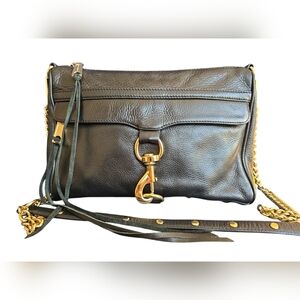 Rebecca Minkoff Black Crossbody Bag with Gold Accents